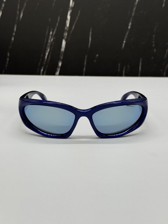 NEW BALENCIAGA BB0157S 009 BLUE UNISEX SUNGLASSES BALENCIAGA EYEWEAR main image 5